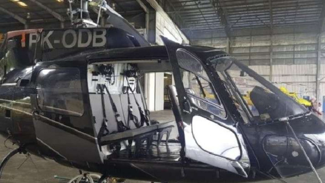 Helikopter milik Airfast PK-ODB yang mengalami musibah di sekitar wilayah Kabupaten Yahukimo, Papua, Kamis, 30 Desember 2021.