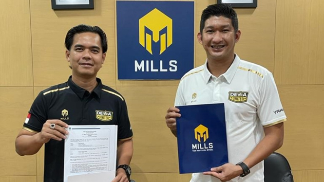 Kerja sama Dewa United Surabaya dengan Mills