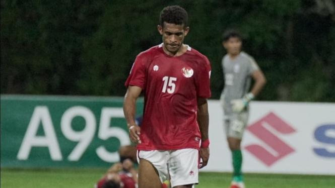 Gelandang Timnas Indonesia, Ricky Kambuya. 