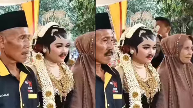 Viral Video Pengantin Wanita Berkumis