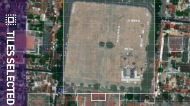 Tangkapan layar - Peta digital Next Earth menunjukkan sejumlah lahan virtual di kawasan Kota Yogyakarta telah terjual, termasuk di antaranya Alun-alun Utara Yogyakarta.