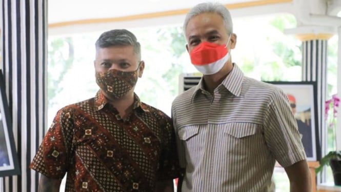 Gading Marten dan Gubernur Jawa Tengah Ganjar Pranowo