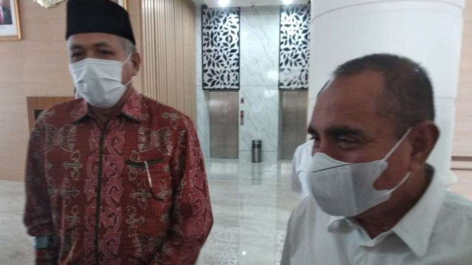  Gubernur Aceh, Nova Iriansyah dan Gubernur Sumut, Edy Rahmayadi