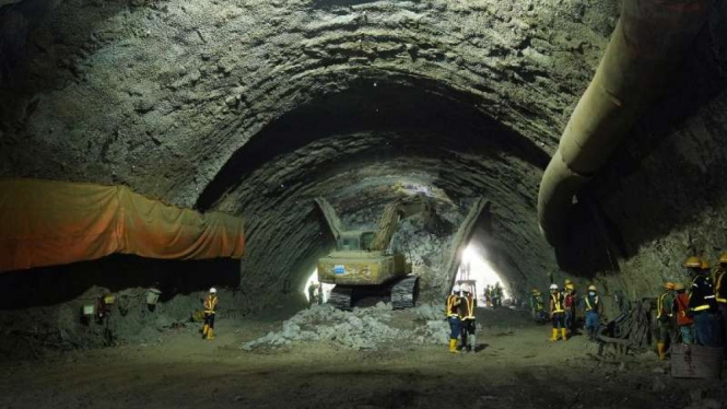 Tunnel 2 Proyek Kereta Cepat Jakarta Bandung.