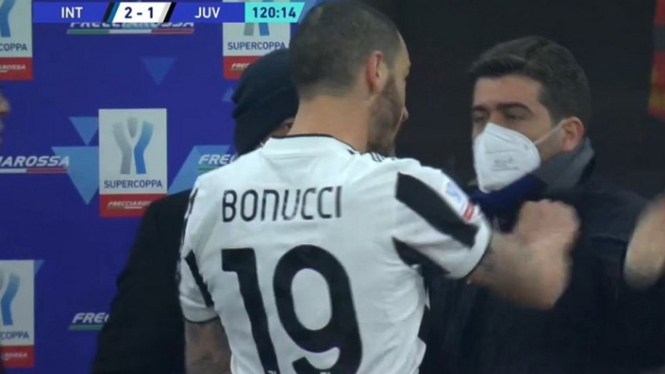 Bek Juventus, Leonardo Bonucci marah kepada staf Inter Milan