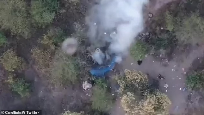 Rekaman video serangan bom kartel narkoba di Meksiko