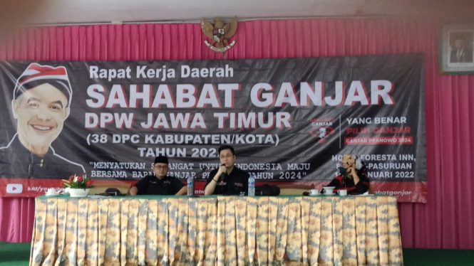 Relawan Sahabat Ganjar gelar rakerda di Jawa Tmur.