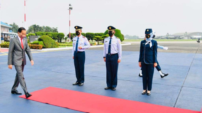 Presiden Jokowi di Lanud Halim Perdanakusuma Dalam Rangka Kunkjer ke Jabar