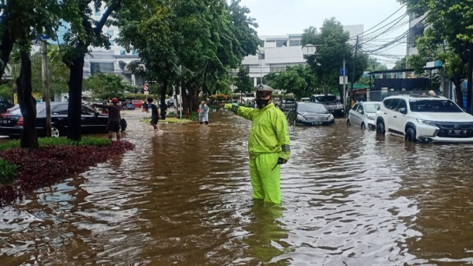 Banjir di kawasan Jakarta Pusat