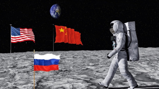Persaingan AS, China dan Rusia di Bulan.