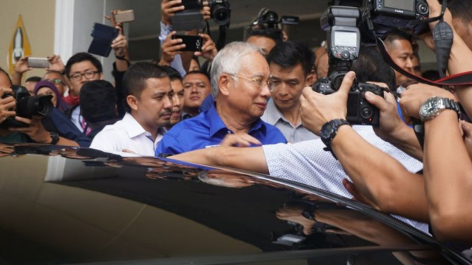Mantan Perdana Menteri Malaysia Najib Razak di Kuala Lumpur.