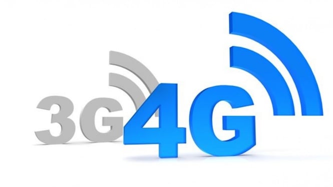 Jaringan 3G dan 4G.