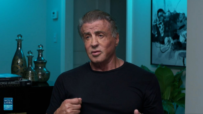 Sylvester Stallone dalam program Mola Living Live.  