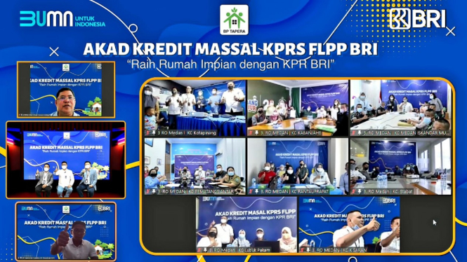 Penandatanganan akad kredit KPRS FLPP secara virtual pada Senin, 17 Januari 2022