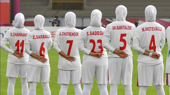 Skuad Timnas putri Iran di Piala Asia Wanita 2022.
