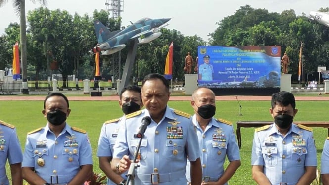 VIVA Militer: KSAU Marsekal TNI Fadjar Prasetyo Lantik Panglima Koopsudnas