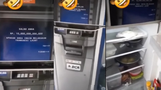 Viral Penampakan Kulkas mirip Mesin ATM BCA
