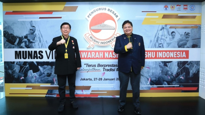 Master Supandi Kusuma bersama Airlangga Hartarto