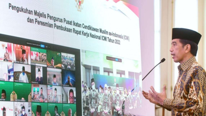 Presiden Jokowi membuka Rakernas ICMI.