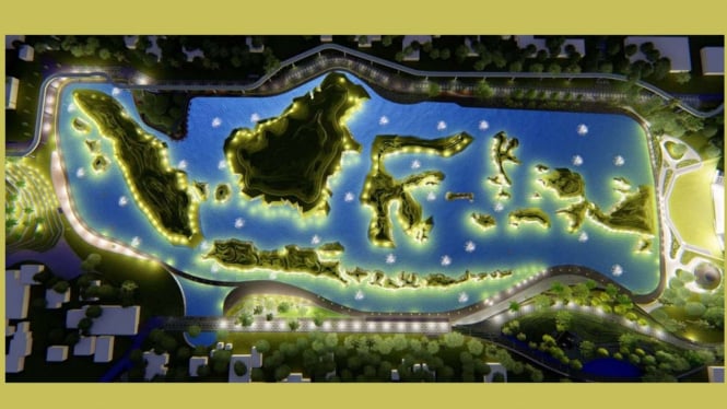 Konsep Design Danau Archipelago TMII.