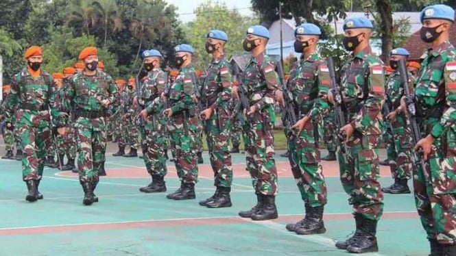 VIVA Militer: 17 prajurit Yonko 464/Paskhas jalankan misi di Afrika Tengah