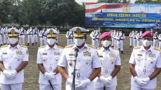 VIVA Militer: KSAL Laksamana TNI Yudo Margono di Lapangan Apel Denma Mabesal