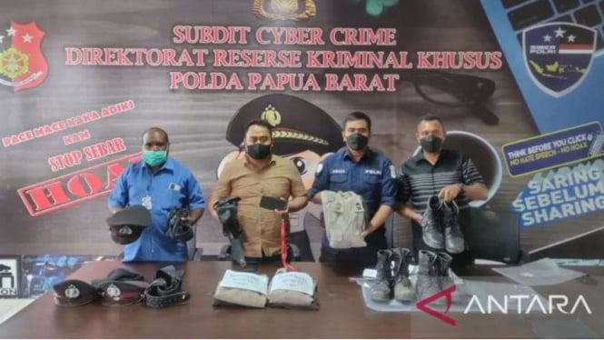 Tim Cyber Polda Papua Barat Mengamankan Barang Bukti Usai Vieo Viral di TikTok