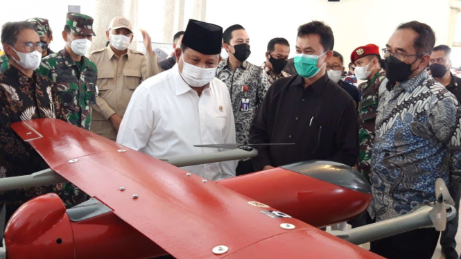 Menteri Pertahanan Prabowo Subianto mengunjungi UGM.