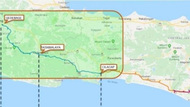 Proyek Tol Getaci melintasi Jawa Barat dan Jawa Tengah.