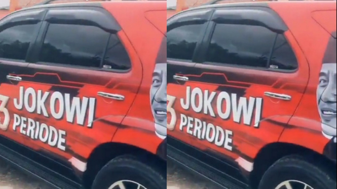 Viral Video Mobil Branding Jokowi 3 Periode