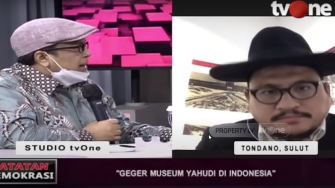 Haikal Hassan dengan pendiri Museum Holocaust di Indonesia, Yaakov Baruch