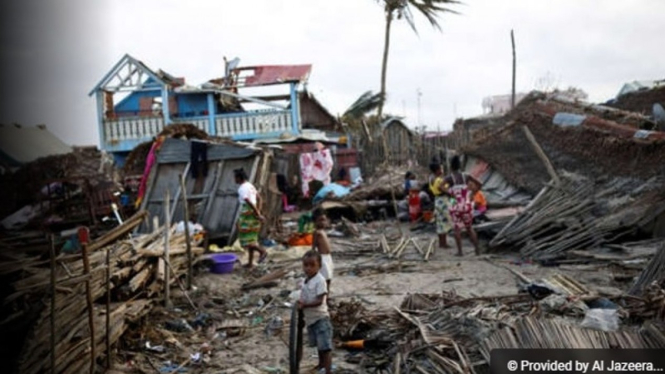 Topan Batsirai Terjang Madagaskar, 20 Orang Tewas 55.000 orang kehilangan tempat tinggal.