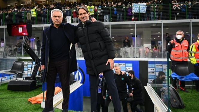 Jose Mourinho dan Simone Inzaghi