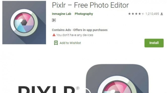 Aplikasi Pixlr