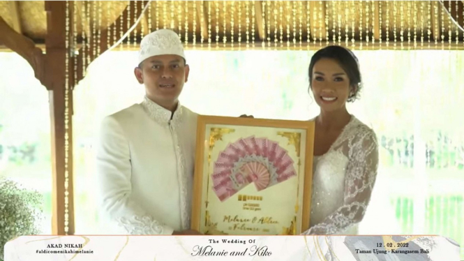 Pernikahan Melanie Putria dan Aldico Sapardan