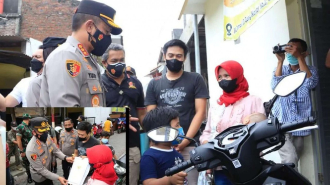 Presiden Jokowi Gantikan Motor Driver Ojol yang Kendaraannya Hilang
