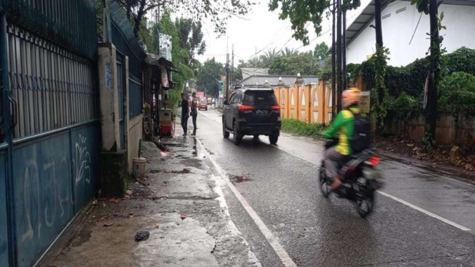 Lokasi begal anggota polisi di Kranggan, Pondokgede, Kota Bekasi