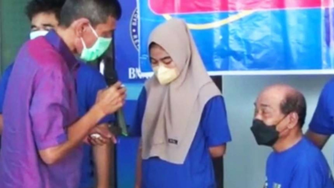 BNNP Sumut saat menggelar jumpa pers kasus sabu seberat 10 Kilogram