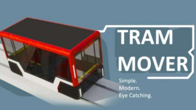 Tram Mover TMII buatan PT INKA (Persero).