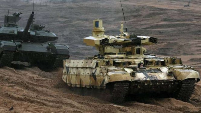 VIVA Militer: Kendaraan tempur lapis baja BMPT-72 Terminator militer Rusia