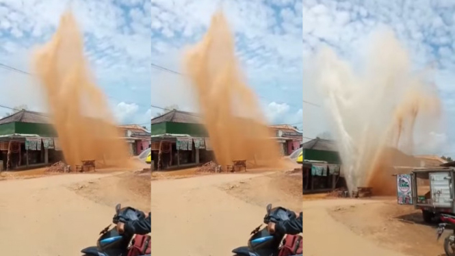 Viral Semburan Air Setinggi 10 Meter di Pasar Banyumas 
