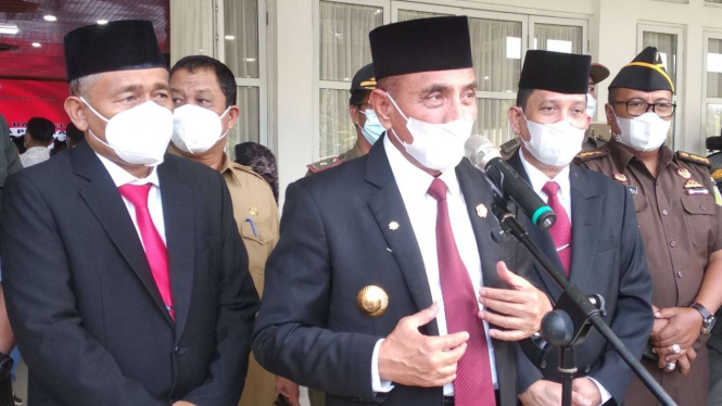 Gubernur Sumatera Utara, Edy Rahmayadi di rumah dinasnya.