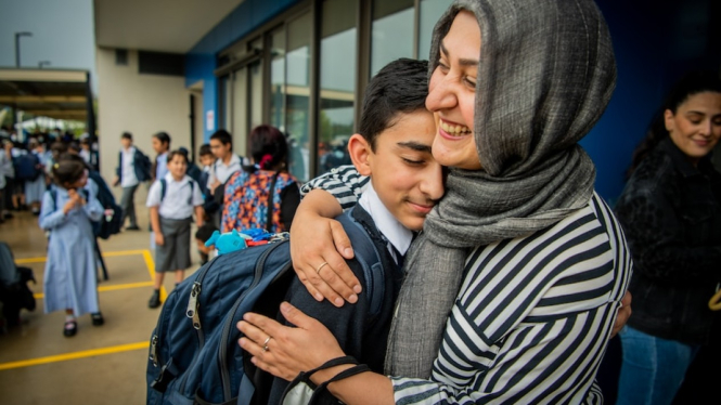 Sekolah Islam seperti Australian International Academy menerima peningkatan murid tinggi dalam beberapa tahun terakhir. (ABC News: Brendan Esposito)