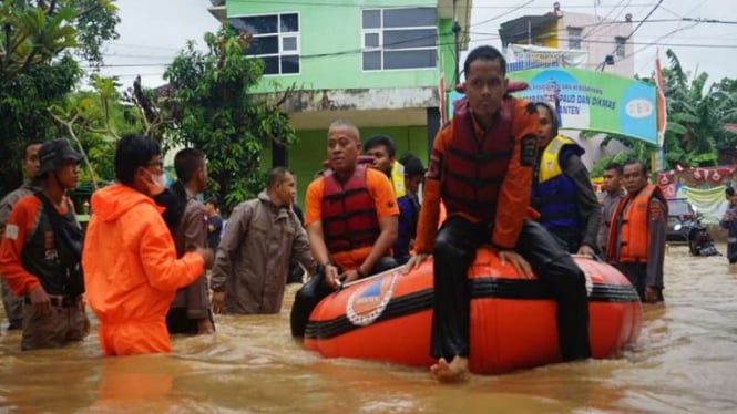 Banjir terjadi di Serang, Banten