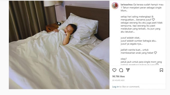 postingan Larissa Chou