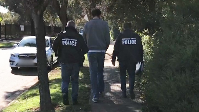 Polisi menahan 117 orang di Australia sebagai bagian dari Operasi Molto. (Supplied: Australian Federal Police)