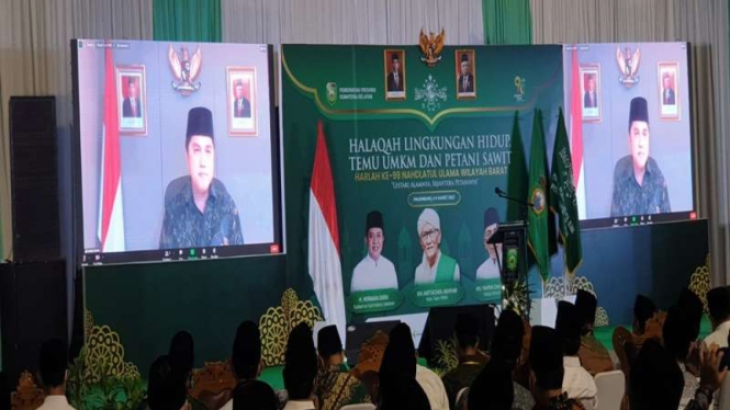 Menteri BUMN Erick Thohir menghadiri penutupan Harlan NU ke-99 di Sumsel