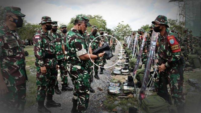 VIVA Militer: Mayjen TNI Ainurrachman periksa prajurit Yonif 645/GTY.