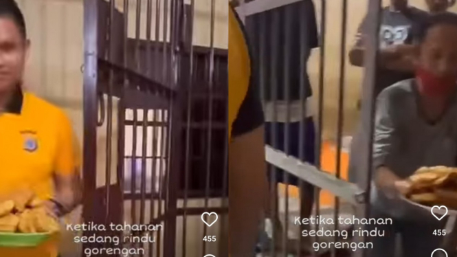 Viral Petugas Polisi Beli Gorengan untuk Tahanan