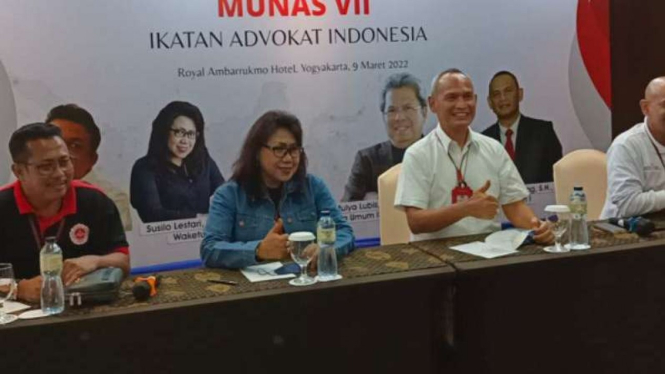 Ikatan Advokat Indonesia (IKADIN) saat gelar konferensi pers, Rabu, 9 Maret 2022